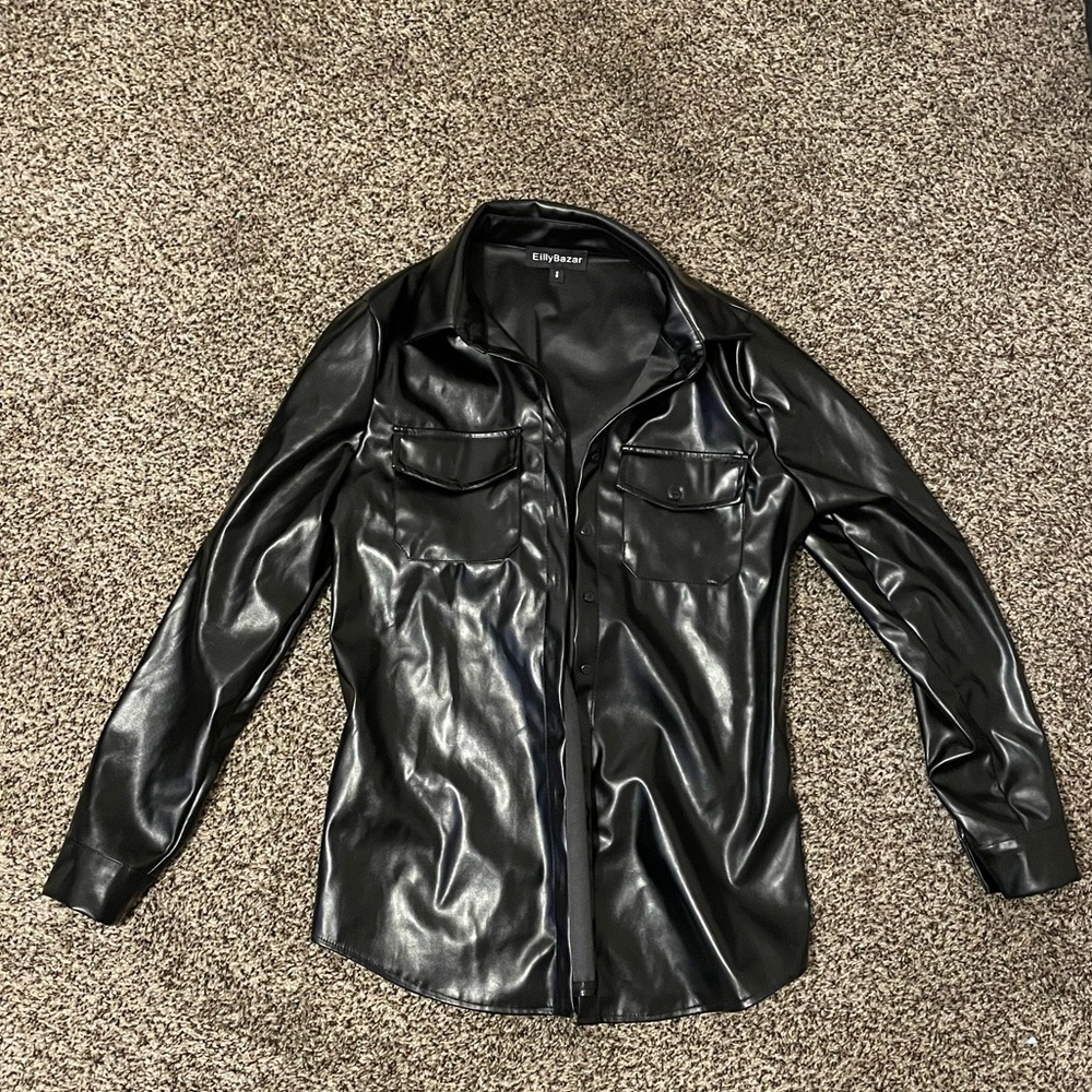 Leather blazer